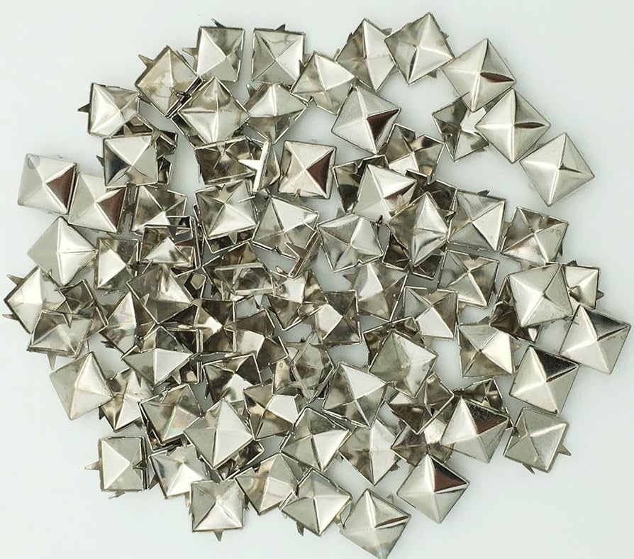 Amazon.com: 100pcs 10mm Square DIY Leathercraft Metal Punk